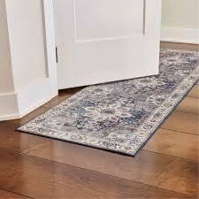 lot 69 image: Wyatt & Ash Washable Runner Rug, Aliyeh Navy