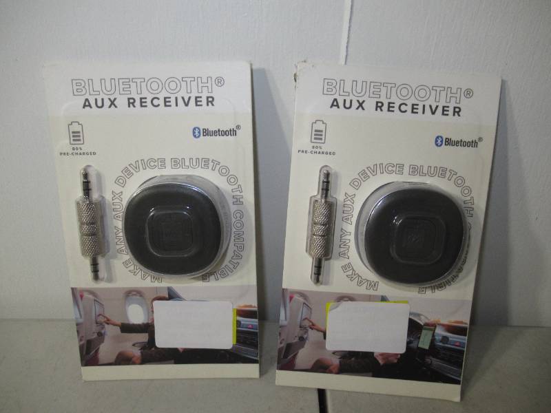 lot 74 image: Set of 2 Bluetooth Aux Receiver for Car, Portable 3.5mm Aux Bluetooth Car Adapter