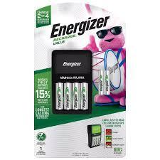 lot 84 image: Energizer NiMH Battery Charger 4 AA and 2 AAA Rechargeable Batteries Kit