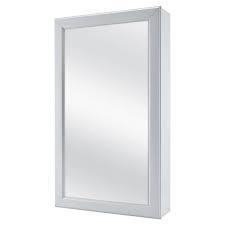 lot 108 image: Glacier Bay 15.25 in. W x 26 in. H Rectangular Framed Surface-Mount Bathroom Medicine Cabinet with Mirror in White
