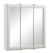 lot 111 image: HDC 24 in. W x 24 in. H Rectangular Medicine Cabinet with Mirror-White