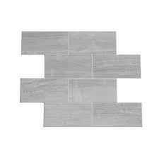 lot 112 image: Aspect Collage Gray Subway 12.13 in. x 15 in. PVC Peel and Stick Tile (3.78 sq. ft.)