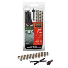 lot 123 image: FastenMaster Collated Cortex Hidden Fastening System for Trex Transcend Decking - 2-12 in. screws and plugs in Spiced Rum (50 LF)