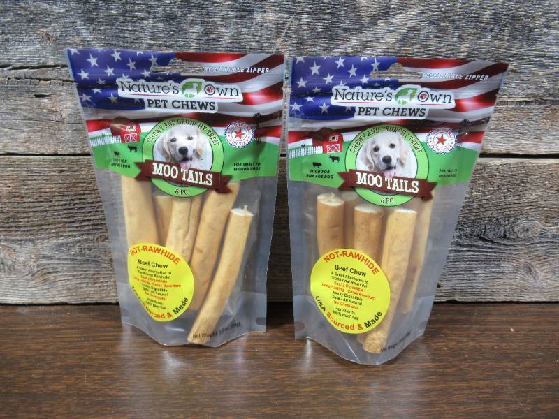 lot 155 image: Lot of 2 Natures Own Moo Tails Dog Chew