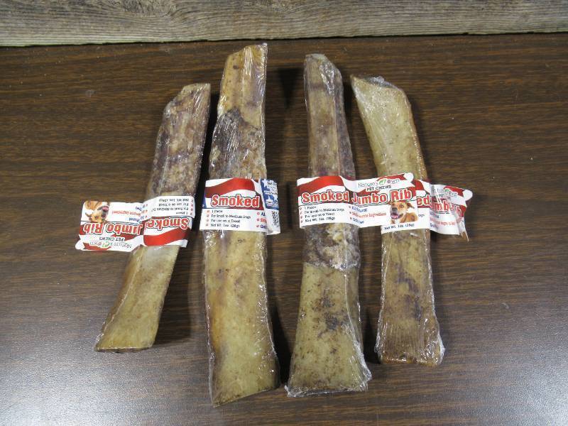 lot 156 image: Lot of 4 Natures Own Smoked Large Rib Dog Treat