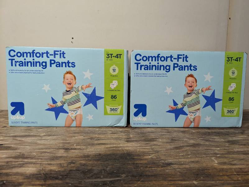 lot 707 image: 2 Cases - Boys Disposable Training Pants - 2T-3T - 86ct - up&up - 172 Total