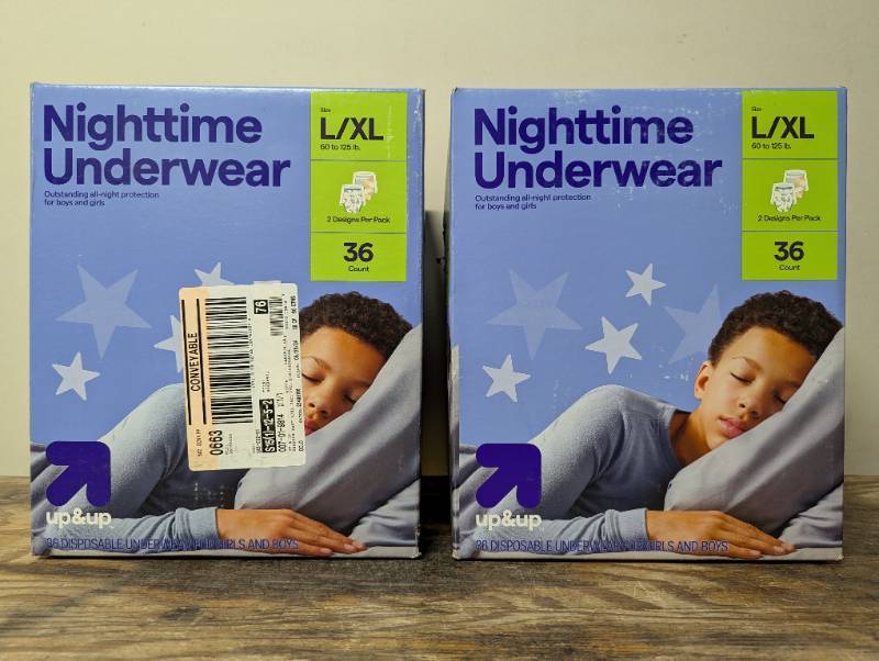 lot 729 image: 2 Cases - Disposable Nighttime Underwear - Size LXL - 36ct - 72 Total