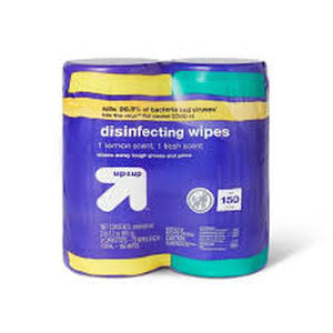 lot 7 image: Set of 3 Lemon and Fresh Scented Disinfecting Wipes - 2pk150ct - up&up