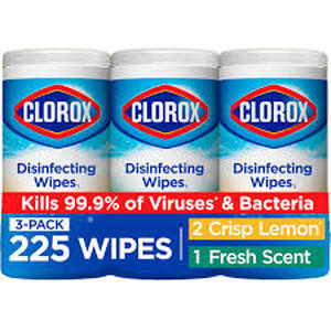 lot 8 image: Set of 3 Clorox Disinfecting Wipes Bleach Free Cleaning Wipes-75ct-2 Lemon 1 Fresh Scent