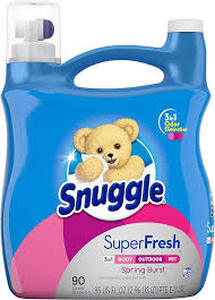 lot 44 image: Snuggle Plus Super Fresh Liquid Spring Burst Fabric Softener, 95 Fluid Ounce
