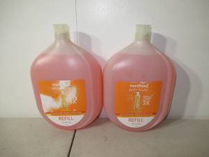 lot 46 image: Set of 2 Method Clementine Dish Soap Refill - 54 fl oz