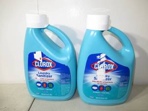 lot 63 image: Set of 2 Clorox Laundry Sanitizer - 80 fl oz