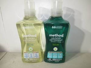 lot 67 image: Lot of 2 Method Beach Sage & Free  Clear Laundry Detergent - 53.5 fl oz