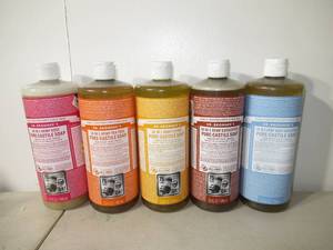 lot 71 image: Set of 5 Dr. Bronners 18-In-1 Hemp Pure-Castile Soap - 32 fl oz