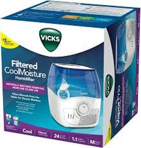 lot 120 image: Vicks Filtered Cool Moisture Humidifier - White