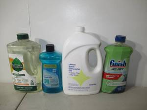 lot 84 image: Mixed Lot of 1 Dishwasher Liquid 2 Dishwasher Rinse Aid & 1 Dish Liquid Soap
