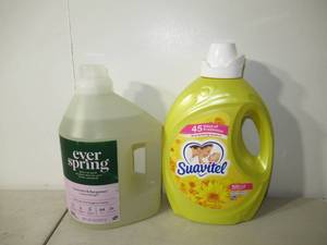 lot 89 image: Combo Suavitel Scented Liquid Fabric Softener and Conditioner - Morning Sun - 105 fl oz & Lavender & Bergamot Liquid Laundry Detergent - 100 fl oz - Everspring