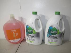lot 95 image: Mixed Lot of 2 Seventh Generation Power Dishwasher Gel-65oz & 1 Method Dish Soap Refill-54fl oz