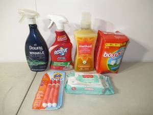 lot 100 image: Mixed Lot of Laundry Cleaning Supplies-(6 Items)