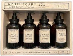 lot 146 image: Apothecary 101 Hand Soap Collections, Variety, 19.5 Fluid Ounce (Pack of 4)