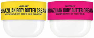 lot 161 image: Nutrius Braziliann Body Butter Cream, 6 oz, 2-Pack (Berry Bliss, Coco Bliss)