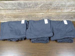 Set of 3 Fruit of the Loom Mens EverSoft Fleece Elastic Bottom Sweatpants with Pockets-Black Hearth-Small