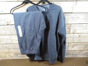 Pair of Fruit of the Loom Mens Sweatshirt & Sweatpants with Pockets-Black Hearth-2XL