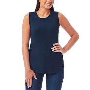 Members Mark Ladies Essential Tank Top-Large-Navy