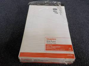 Staples 12 pack Writing Pads...