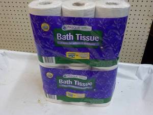 24 Jumbo Rolls 2 Ply Pasque Bath Ti...