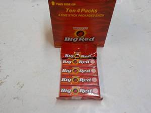 10 x 4 packs Big Red Gum...