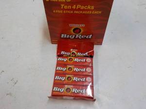 10 x 4 packs Big Red Gum...