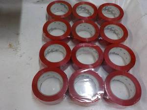 12 rolls Scotch 3M Red Tape...