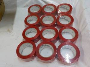 12 rolls Scotch 3M Red Tape...