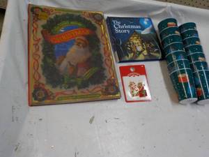 Christmas Book, Earrings and Glasse...