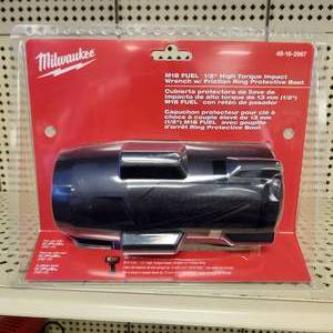 New Milwaukee M18 12 High Torque Impact Wrench w Friction Ring Protective Boot