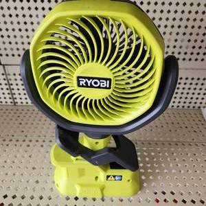 Ryobi Clip On Fan PCF02 TOOL ONLY Tested Works Great Condition