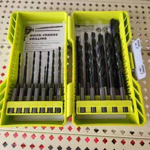 Ryobi 25 PC Black Oxide Hex Shank Drill Bits Open Box  Great Condition