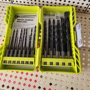 Ryobi 25 PC Black Oxide Hex Shank Drill Bits Open Box  Great Condition
