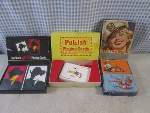 lot 62 image: (EC1) Vintage Playing Card Sets...