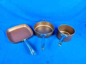 3 Copper Pans