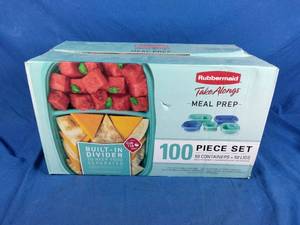 New Rubbermaid Take Alongs Meal Prep 100 Piece Set