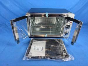 New Elite Double French Door 25-Liter Countertop Convection Toaster Oven