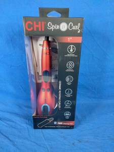 CHI Spin n Curl 1 Ceramic Rotating Curler - Red