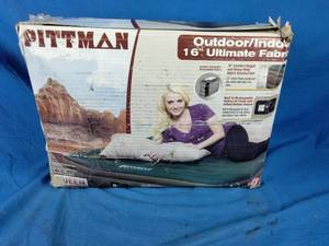 Pittman Fabric Ultimate 16 Airbed with Built-in Rechargeable Battery Air Pump - Queen