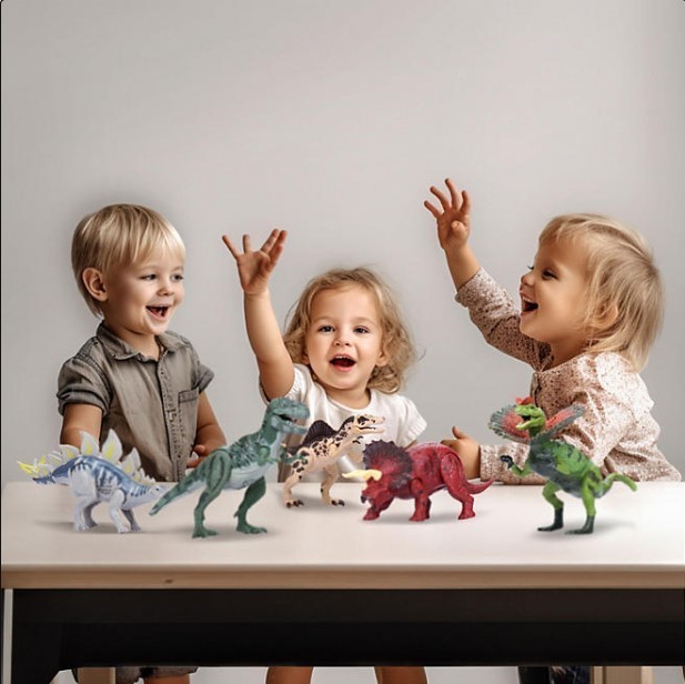 lot 422 image: NEW Members Mark Realistic Dinosaurs with Lights & Sound, 5-pk. - Style 1