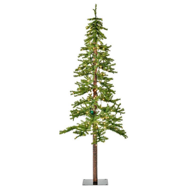 lot 185 image: Vickerman A8051P61 6 x 33 Natural Alpine Artificial Christmas Tree with 657 PVC tips and 250 clear lights