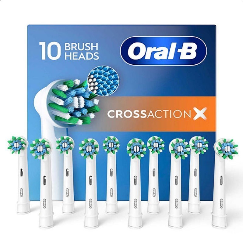 lot 301 image: Oral-B CrossAction Electric Toothbrush Replacement Brush Heads, 10 ct.