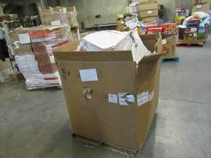 lot 117 image: Pallet of Unprocessed Reused Lightweight PE Billboard Tarps and Remnants