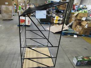 lot 127 image: Welded Black Metal Frame Built to Fit Onto Pallets with Flat Roof - Perfect for Projects